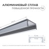 Профиль алюминиевый для светодиодной ленты, анодированный, П-образный , накладной, серебро, 15.2х6 мм, 2 м, ширина ленты до 10 мм, рассеиватель белый матовый, заглушки - 2 шт, крепеж - 4 шт