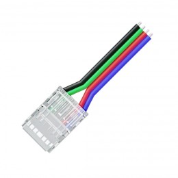 Коннектор прокалывающий, 4pin, для подключения RGB светодиодной ленты 10 мм, тип COB, IP20, длина провода 150 мм, 16.5х11,7х4.3 мм