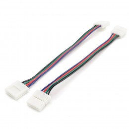 Комплект коннекторов (2 клипсы с проводами) для RGB светодиодной ленты 12В, IP20, подложка 10 мм