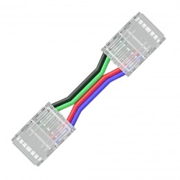 Коннектор прокалывающий, 4pin, для гибкого соединения RGB светодиодной ленты 10 мм, тип COB, IP20, длина провода 150 мм, 16.5х11,7х4.3 мм