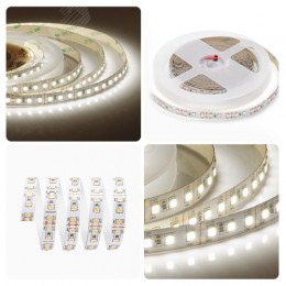 Лента светодиодная 12В 12 Вт/м IP20 3000К smd2835 120LED/м 1300 Лм/м 5м