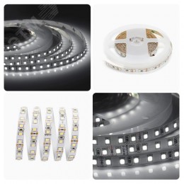 Лента светодиодная 12В 9,6 Вт/м IP20 4000К smd3528 120LED/м 600 Лм/м 5м