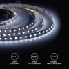 Лента светодиодная 12В 9,6 Вт/м IP20 6500К smd3528 120LED/м 600 Лм/м 5м