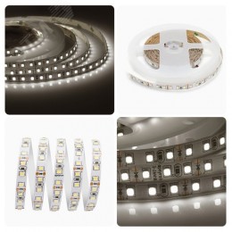Лента светодиодная 12В 9,6 Вт/м IP20 3000К smd3528 120LED/м 600 Лм/м 5м