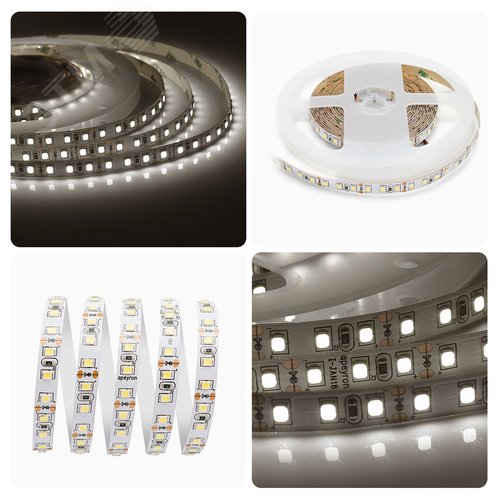 Лента светодиодная 12В 9,6 Вт/м IP20 3000К smd3528 120LED/м 600 Лм/м 5м