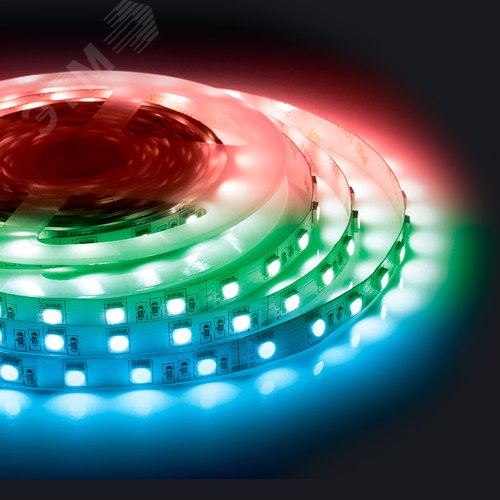 Лента светодиодная 24В 14,4 Вт/м IP20 RGB smd5050 60LED/м 5м