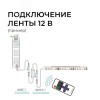 Мини-диммер для монохромной ленты, 12/24В, 72/144 Вт, RF, пульт кнопочный (без батареек), 40х12х5 мм