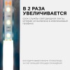 Профиль алюминиевый для светодиодной ленты, анодированный, встраиваемый, черный, 22х6 мм, 2 м, ширина ленты до 10 мм, рассеиватель белый матовый, заглушки - 2 шт