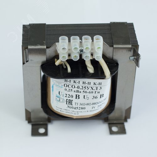 Трансформатор напряжения понижающий ОСО-0.25-09 УХЛ 3 220/12