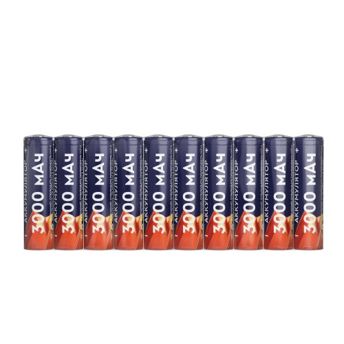 Аккумуляторы перезаряжаемые СТАРТ INR18650 3000mAh 10 штуки в шринке