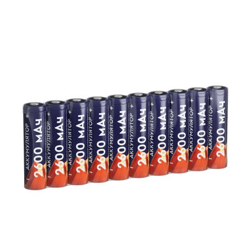Аккумуляторы перезаряжаемые СТАРТ INR18650 2600mAh 10 штуки в шринке