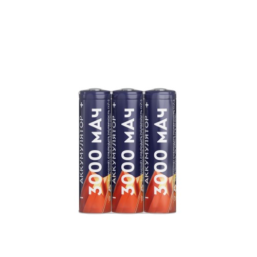 Аккумуляторы перезаряжаемые СТАРТ INR18650 3000mAh 3 штуки в шринке