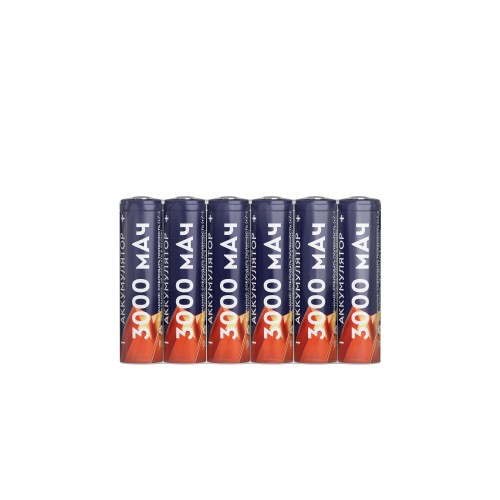 Аккумуляторы перезаряжаемые СТАРТ INR18650 3000mAh 6 штуки в шринке