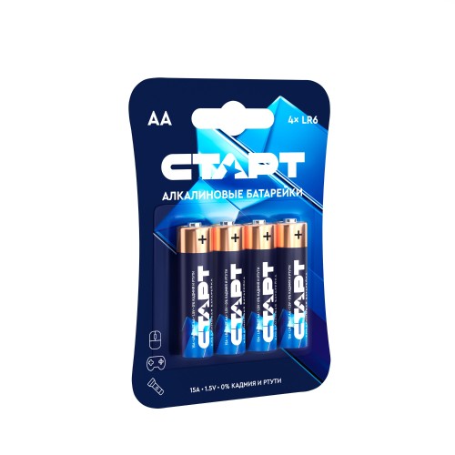 Батарейка алкалиновая СТАРТ АА 4 штуки на блистере