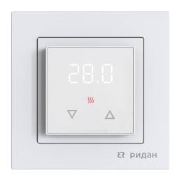 Терморегулятор Ridan Room для теплого пола, с комбинацией датчиков, белый, 16А