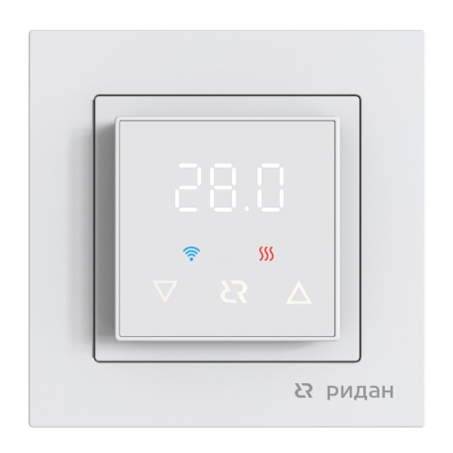 Терморегулятор Ridan Classy для теплого пола c Wi-Fi, с комбинацией датчиков, белый, 16А