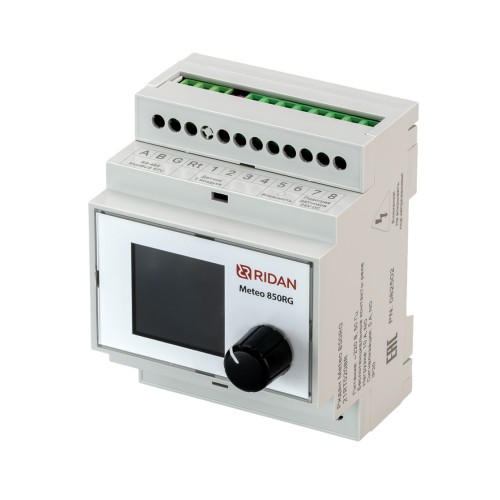 Терморегулятор Ridan Meteo 850RG на шину DIN, с датчиком температуры воздуха в комплекте