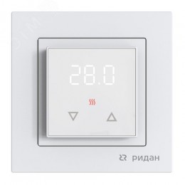 Терморегулятор Ridan Room для теплого пола, с комбинацией датчиков, белый, 16А