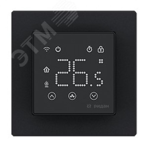 Терморегулятор с комбинацией датчиков Ридан Clever с Wi-Fi черный 16А