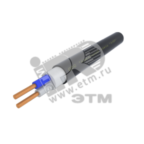 Кабель силовой ППГнг(А)-HF 2х2.5ок(N)-0.66 однопроволочный черный (бухта)