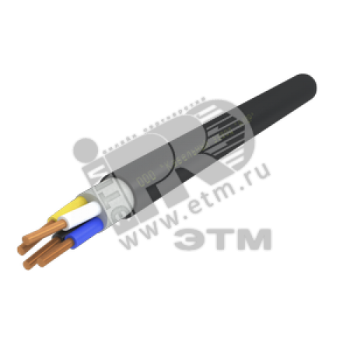 Кабель силовой ППГнг(А)-HF 4х4ок(N)-0.66 однопроволочный черный (барабан)