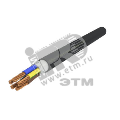 Кабель силовой ППГнг(А)-HF 5х50мк (N.PE)-0.66 многопроволочный черный (барабан)