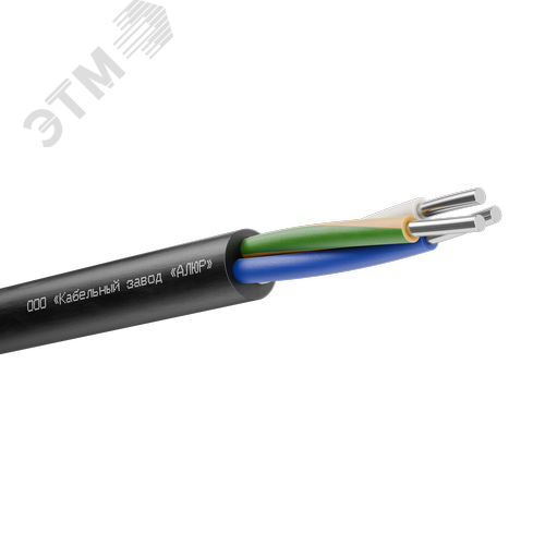 Кабель силовой АВВГ 3х6 (N, PE)-0.660 однопроволочный