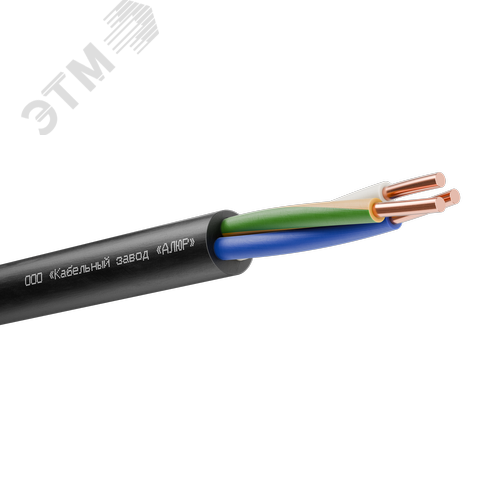 Кабель силовой ВВГнг(А)-LS 3х6-0.660 (N.PE) однопроволочный круглый