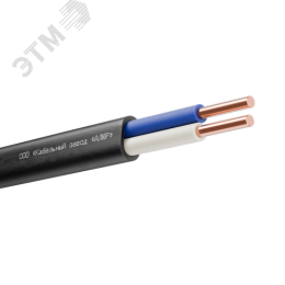 Кабель силовой ППГ-П нг(А)-HF 2х1.5ок(N)-0.66 однопроволочный черный (бухта)