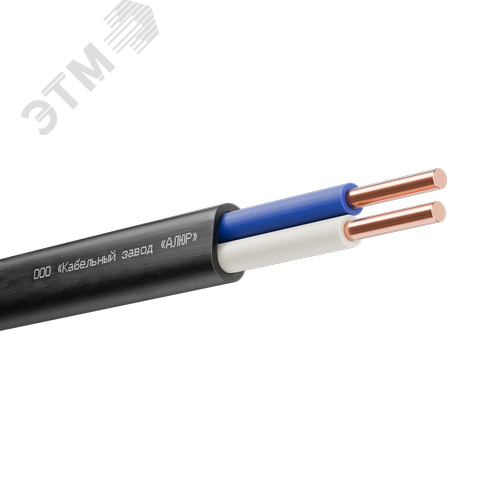 Кабель силовой ППГ-П нг(А)-HF 2х2.5ок(N)-0.66 однопроволочный черный (бухта)