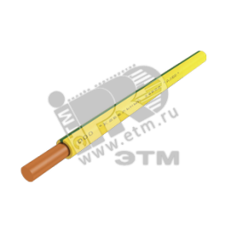 Провод силовой ПуВнг(А)-LS 1х4 желто-зеленый бухта однопроволочный