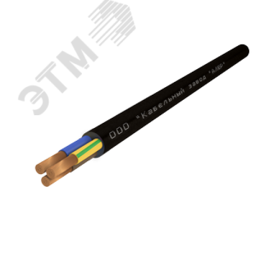 Провод ПВС 2х1.0+1х1.0-380/660 (Ч. бух)