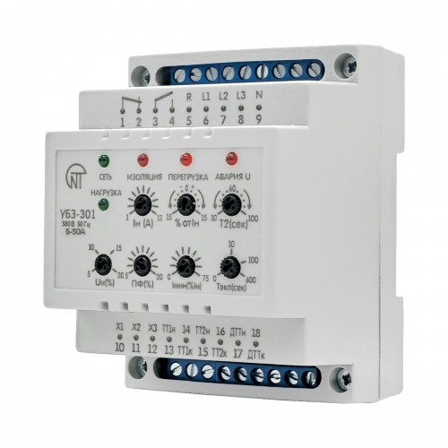 Реле тока УБЗ-301 5-50A для защиты двигателей