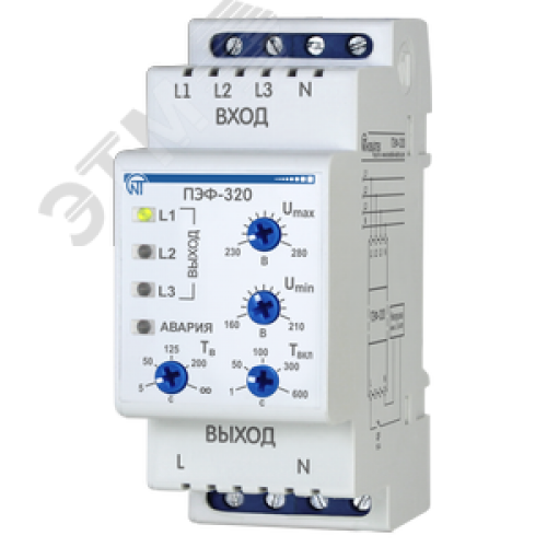 Переключатель фаз ПЭФ-320 16А на DIN-рейку