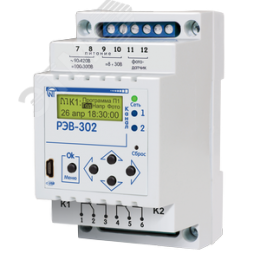 Таймер многофункциональный РЭВ-302 с функциями реле напряжения, выносным фото датчиком, два канала