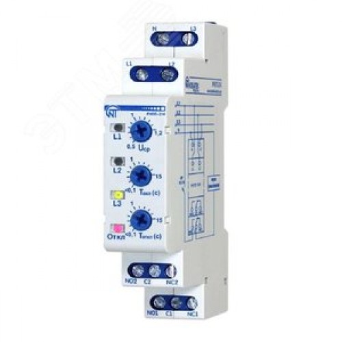 Реле напряжения трехфазное РНПП-314 одномодульное АВП