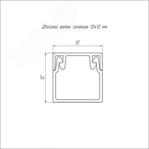 Кабель-канал белый 2-й замок в п/э 12х12 мм (242м/уп) Промрукав