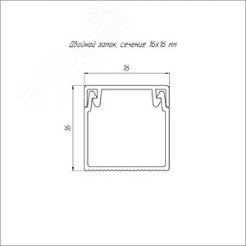 Кабель-канал белый 2-й замок в п/э 16х16 мм (120м/уп) Промрукав