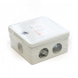 Коробка распределительная для о/п безгалогенная (HF) серая 100х100х50 (60шт/кор)