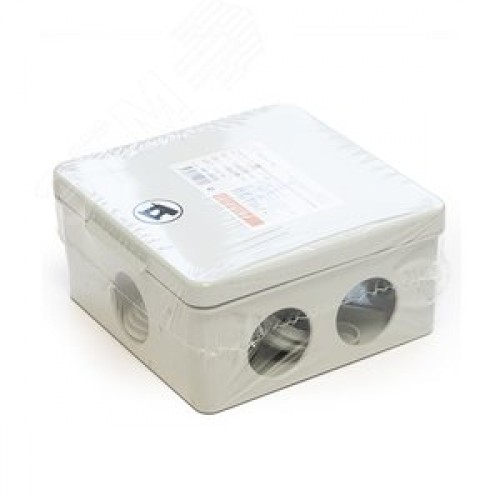 Коробка распределительная для о/п безгалогенная (HF) серая 100х100х50 (60шт/кор)