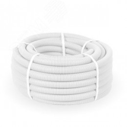 Труба гофрированная ПЛЛ легкая 350 Н безгалогенная (HF) негорючая (НГ) белая с/з д25 (50м/2600м уп/пал)