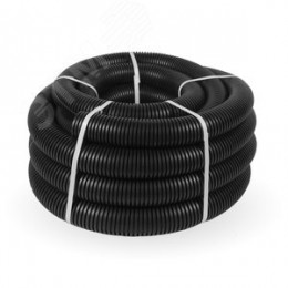 Труба гофрированная ПНД Строительная безгалогенная (HF) с/з д63 (15м)