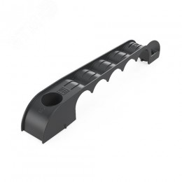 Держатель труб для прямого монтажа односторонний на 5 мест чёрный d20 (20шт/160шт уп/кор)