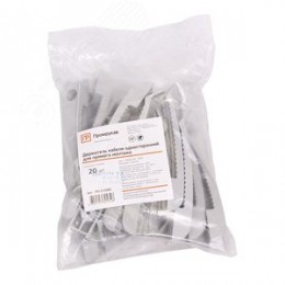 Держатель кабеля односторонний для прямого монтажа серый (20шт/240шт уп/кор)