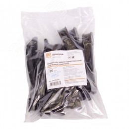 Держатель кабеля односторонний для прямого монтажа черный (20шт/240шт уп/кор)