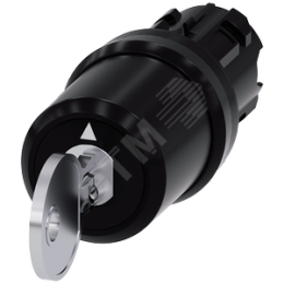 Актуатор поворотного переключателя с ключом CES 22мм пластик замок SSG10 2 ключа 3 положения: I>o <II