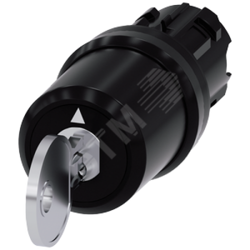 Актуатор поворотного переключателя с ключом CES 22мм пластик замок SSG10 2 ключа 3 положения: I>o <II