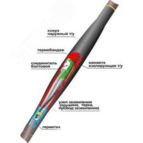 Муфта кабельная соединительная 1ПСТб(тк)-5х(70-120) с соединителями болтовыми