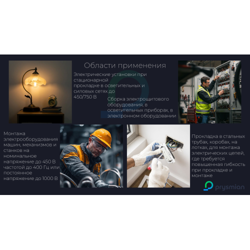 Провод ПВ1 1х10 белый однопроволочный