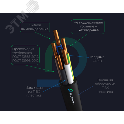 Кабель силовой ВВГнг(А)-LS 5х1.5-0.660
